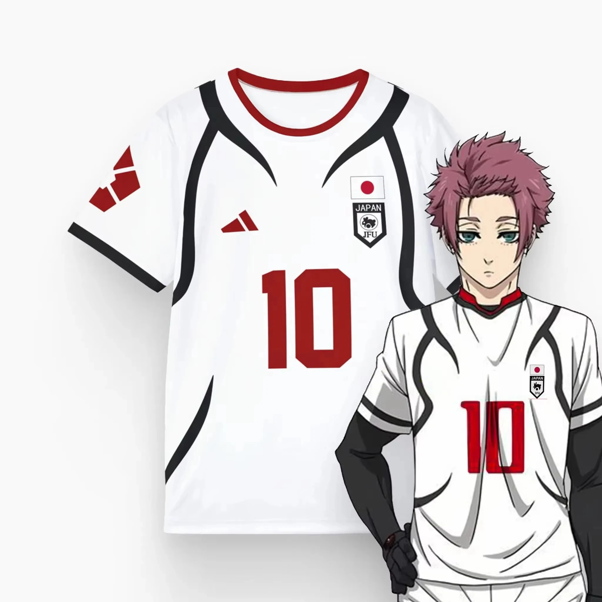 Camiseta de juego de rol Blue Lock Sae Itoshi, camiseta deportiva para hombre y mujer, camiseta de fútbol transpirable que absorbe el sudor
