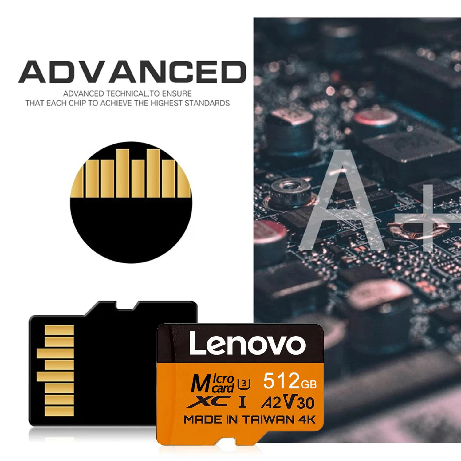 Lenovo Original SD Card 512GB 128GB A2 4K Full HD Memory Card High Speed Micro SD Card For Nintendo Switch Extended Storage