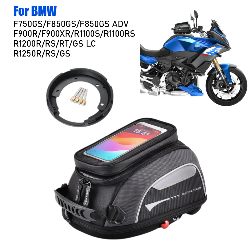 For BMW F 900XR F850GS F750GS S1000XR R1200R/RS/RT/GS LC R1250R/RS/GS Motorcycle Tank Bag Quick Lock Travel Luggage Top Case