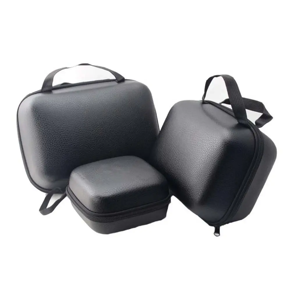 

PU Leather Fishing Reel Cases Protective Pouch Waterproof Spinning Reel Bag Black Shockproof Fishing Reel Storage Box