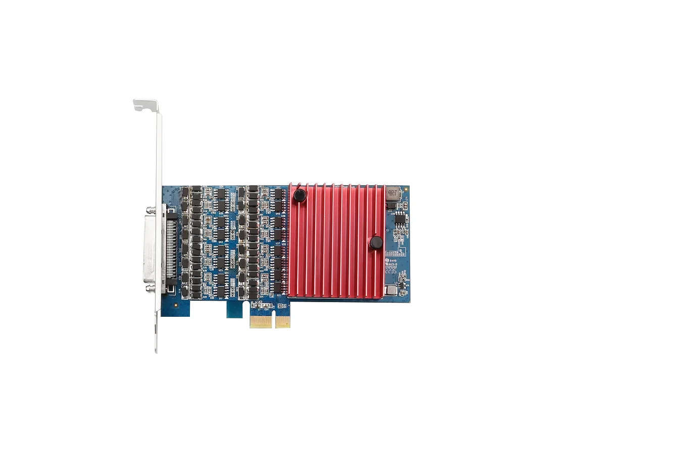 Placa de expansão PCIe 1x 8 portas RS422 RS485 de grau industrial com conversor multifuncional de isolamento fotoelétrico (DB9)