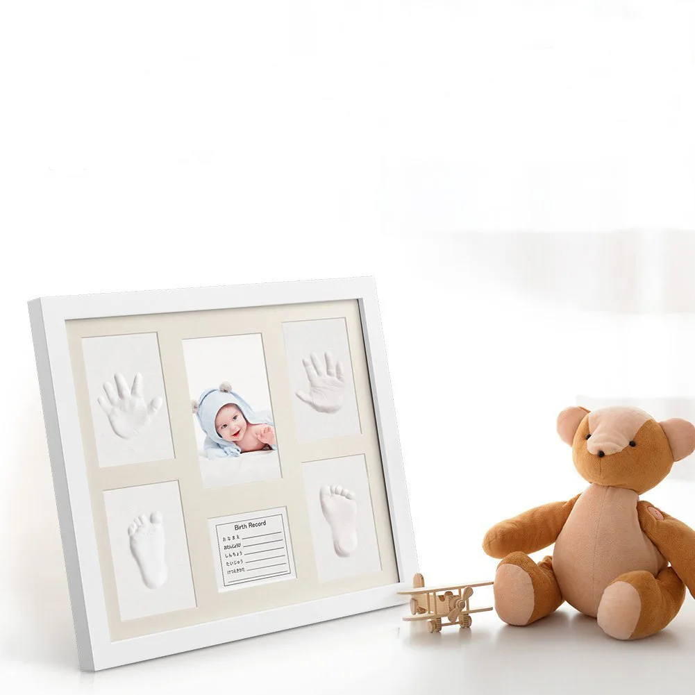 Baby Photo Frame Handprint Footprint Imprint Kit Newborn Hand Inkpad Photo Frame Infant Footprint Baby Souvenirs Birthday Gifts