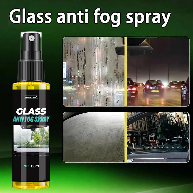 Car Glass Anti Fog Coating Agent Interior Windshield Long Lasting Prevent Fogging Clear Vision Fog Repellent Mirror Spray P121