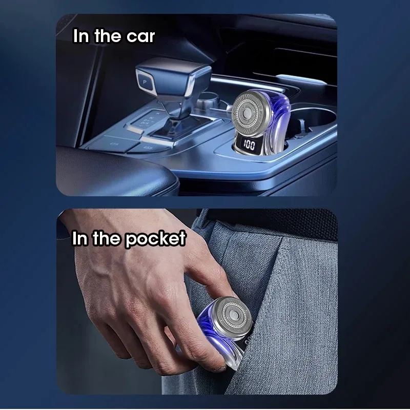 Portable Men's Mini Pocket Shaver USB Charging Dry Wet Shaving Waterproof Razor For Travel Car Onboard