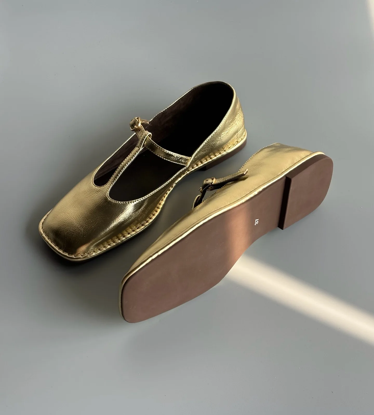 Maxdutti Minimalist Genuine Leather Mary Jane Shoes French Lazy Retro Square Toe Flat Shoes Grandma Shoes Loafers Shoes Women