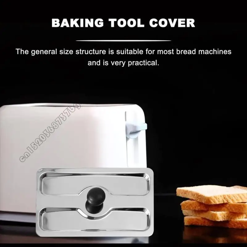 

4XFB Stainless Steel Material Toaster Lid Bread Maker Cover for Bread Toaster Maker