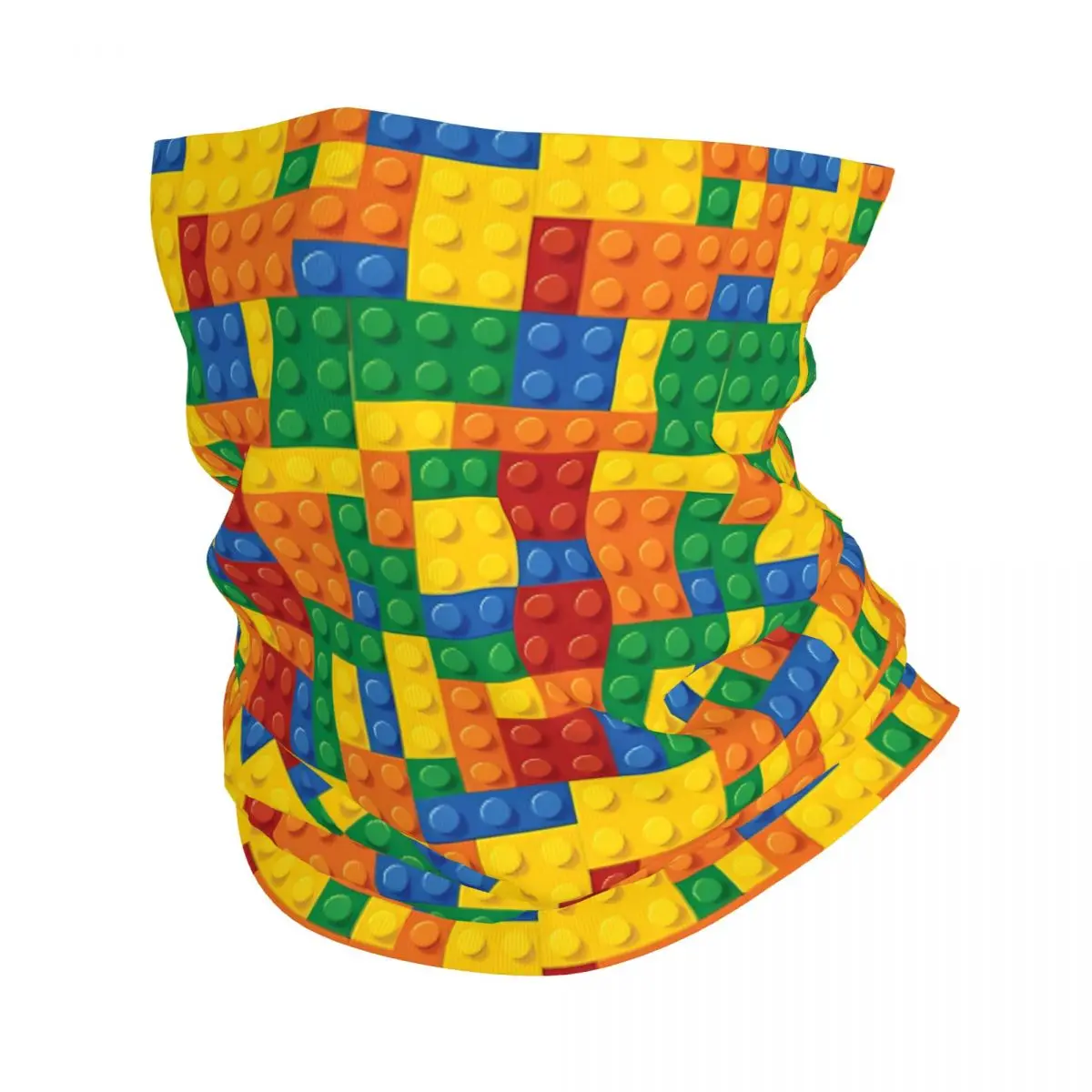 Bricks Blocks Toys Scarf Neckerchief Neck Face Mask Polyester