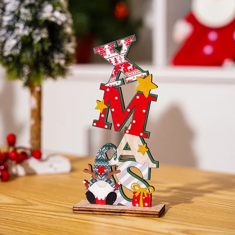 

Christmas 2025 New Decoration Wooden Tabletop Standing Ornaments Welcome Xmas Noel Wood Sign Merry Christmas Decor For Home