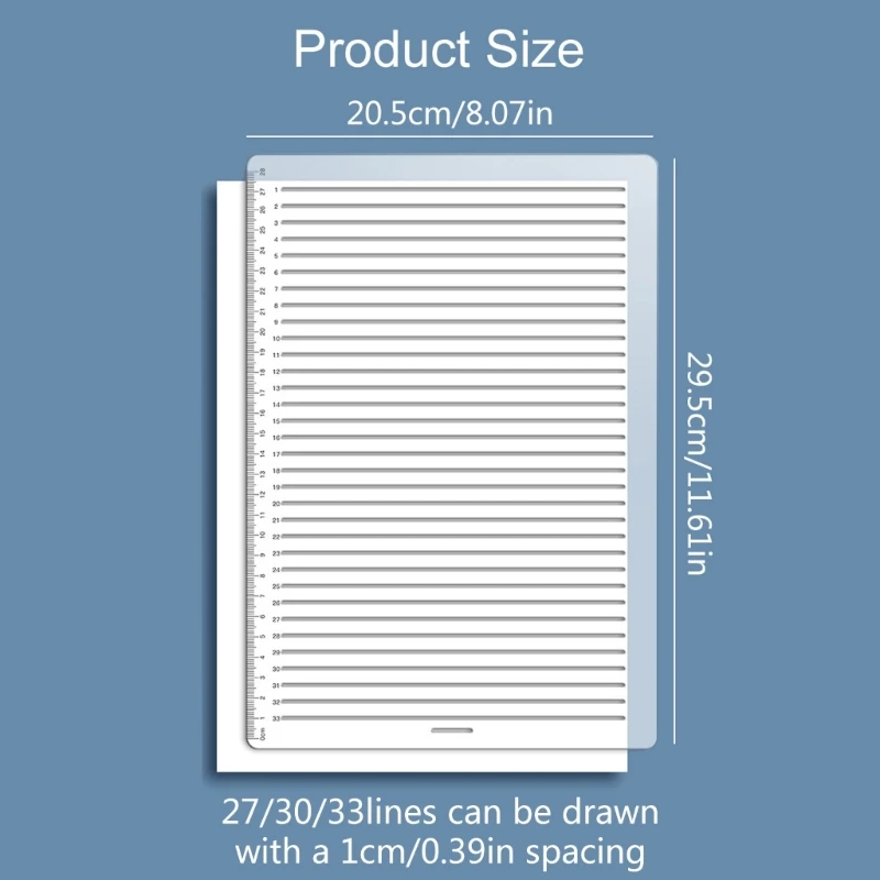 Straight Line Stencil Spacing Line Writing Guide Template Line Drawing Stencil Templates College Paper Line Rulers