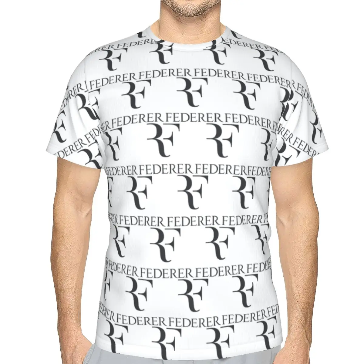100% Cotton Roger Federer T-Shirt Men's Classic T Shirt Men O-Neck Summer Shirts Tops
