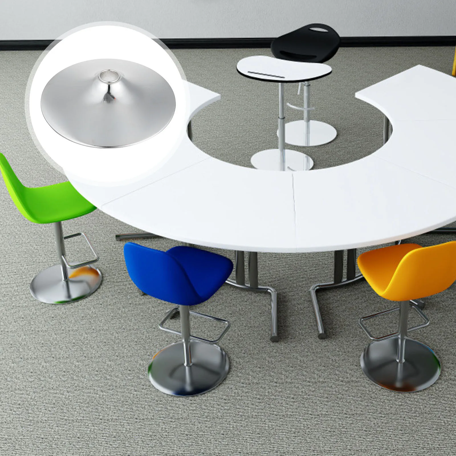

1pc Round Base For Chair Iron Furniture Holding Chassis Bar Table Accessories Table Base Rack Chair Chassis Home Decor Use
