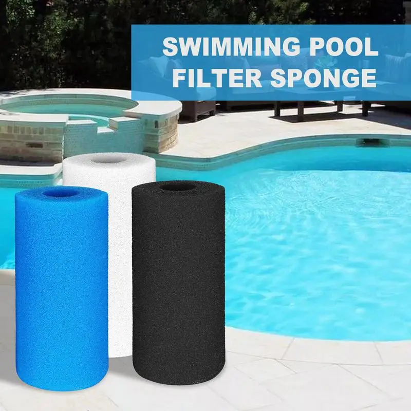 3PCS Swimming Pool Filter Foam Reusable Filter Sponge Cartridge Cleaner Foam Pool Filters Pool Clean Accessories