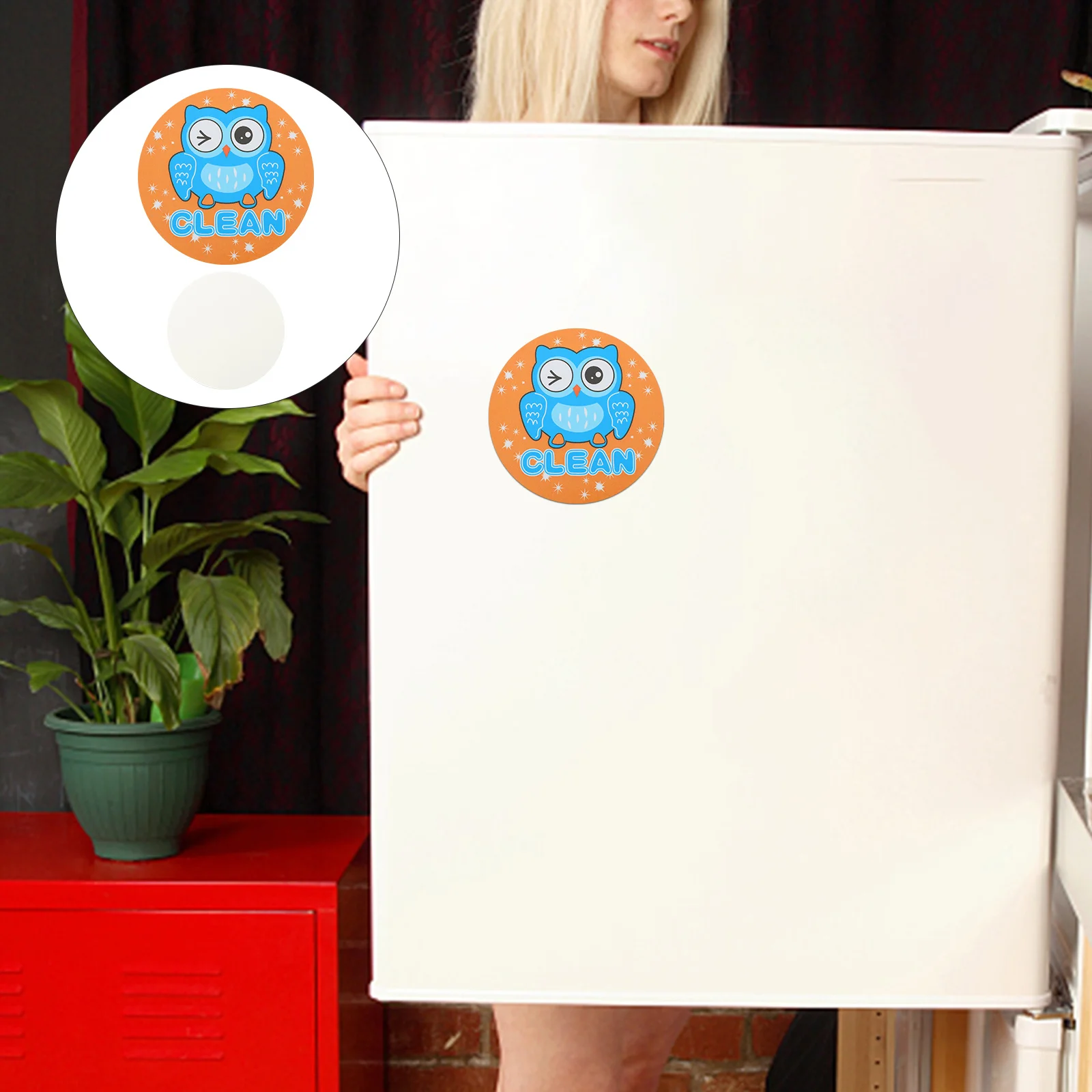 

Dishwasher Clean Dirty Magnet Double Sided Cartoon Magnetic Sign for Washing Machine Kitchen Office Accessories