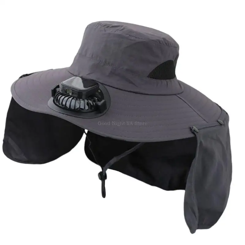 Lightweight Foldable Fishing Hat With 3 Speed Cooling Fan Outdoor Caps for Women