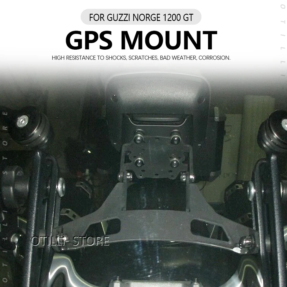 Compatibile con Guzzi per Norge 1200 GT per Stelvio NTX 1200 Supporto per Telefono Moto GPS Supporto per Piastra di Navigazione Supporto per Staffa GPS Staffa Navigazione GPS