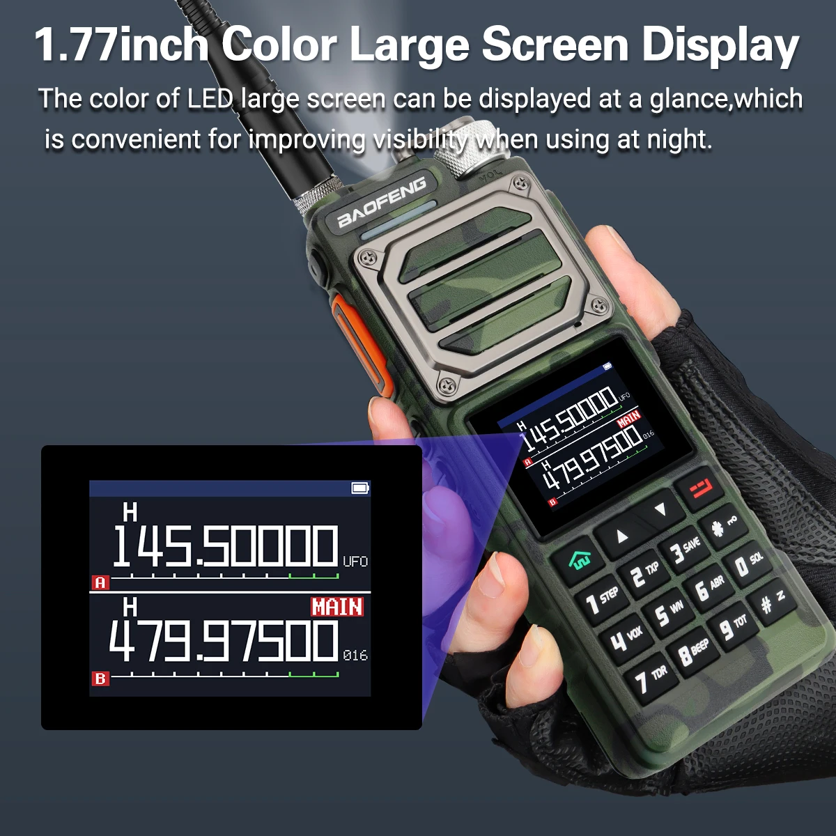 BAOFENG UV-25 Multi Band Walkie Talkie Air Band 10W 5200mAh Wireless Copy Frequency 999CH Type-C Charger NOAA Ham Two Way Radio