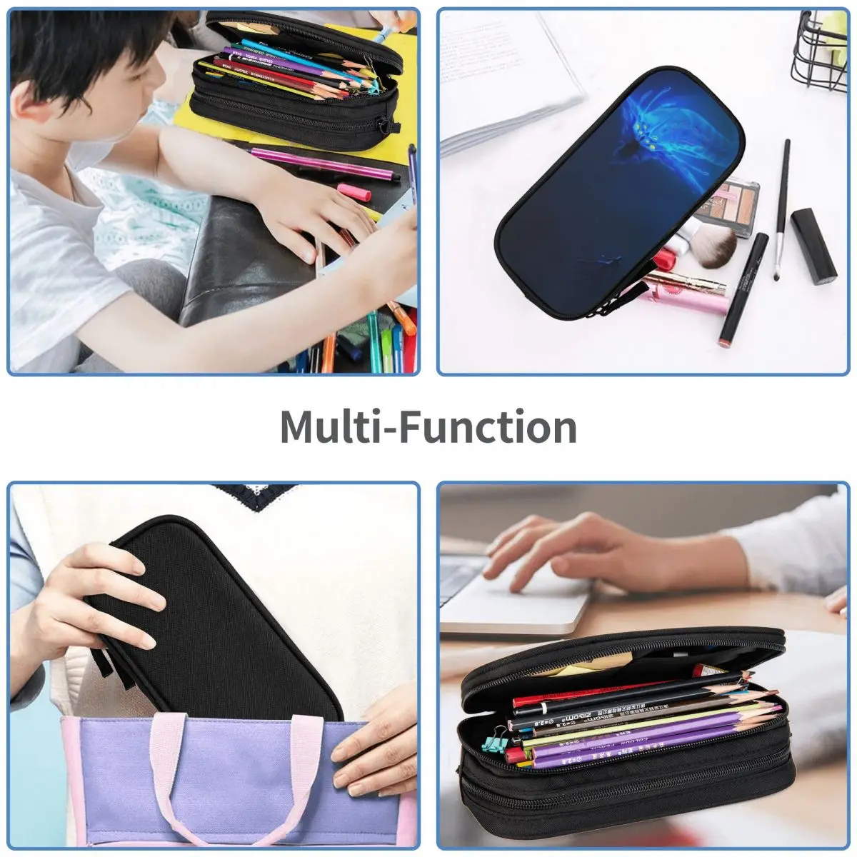 Subnautica- Ghost Leviathan Poster Pencil Cases Big Capacity Pen Bags Pen Box Pencil Pouch For Boys Girls Stationery School