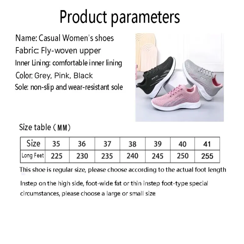 2023 Spring/Summer New Flat Bottom Mesh Sports Women\'s Casual Soft Sole Lightweight Running Shoe