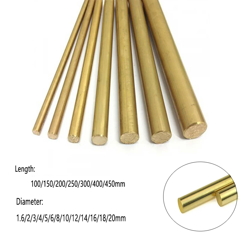 Rodada Latão Rod Faca Handle Rivet Diâmetro 1.6 mm mm mm mm mm mm mm 10 mm 12 mm 14 mm 16 mm 18 mm 20 mm Pcs Parafuso Mosaic Tools Ferramentas de Parafuso