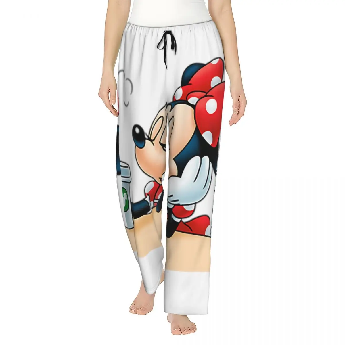 

Custom Cartoon Animation Minnie Mouse Pajama Pants Women's Sleepwear Lounge Sleep Bottoms Stretch with Pockets