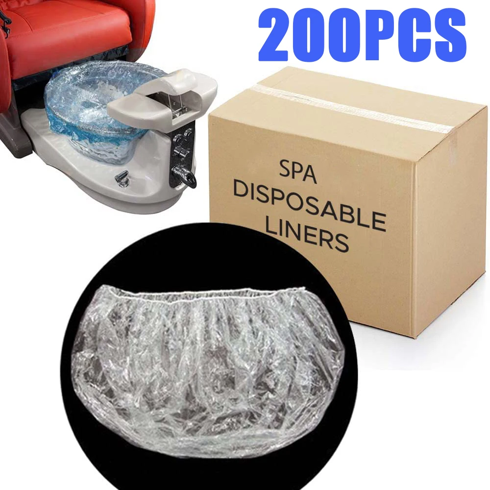 200 stks/zak Wegwerp Pedicure Spa Liners Transparante Draagbare Salon Voetzakken