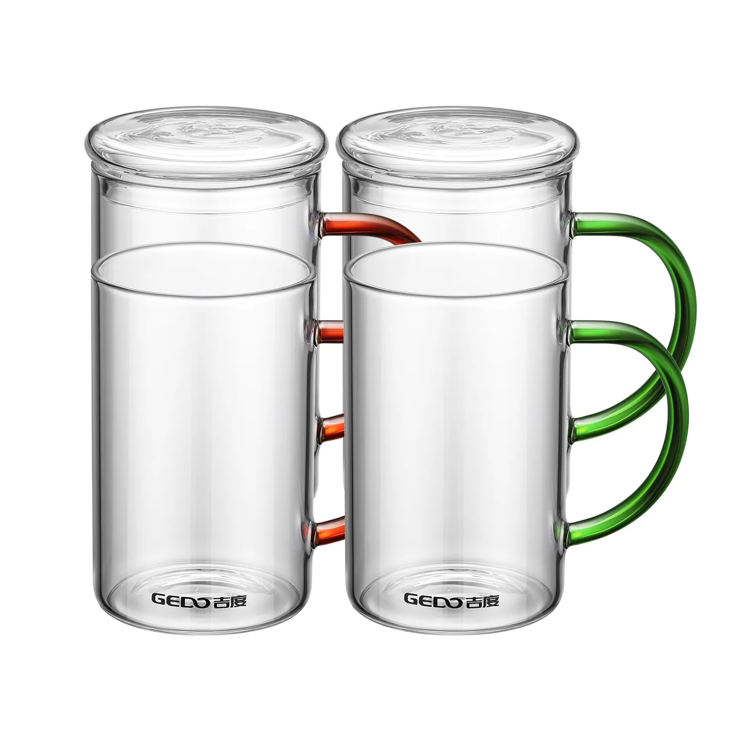 LFGB Certification High-borosilicate Glass Teacup High-hardness Fall Resistant Transparency Cups Mug Cup for Beer and Milk