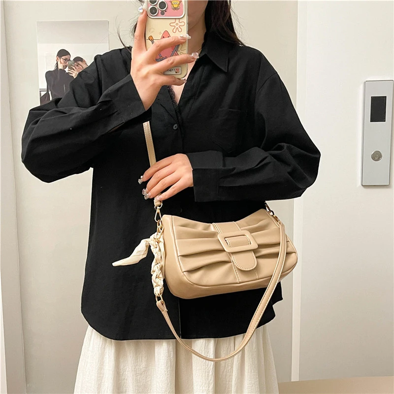 

Premium Leather Handbag With Elegant Design For Ladies By Famous Designer, Luxury Brand Crossbody Bag