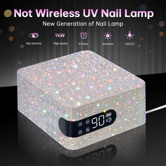High Quality 96W Nail Lamp Professional Rechargeable Nail Lamp With 45PCS Beads