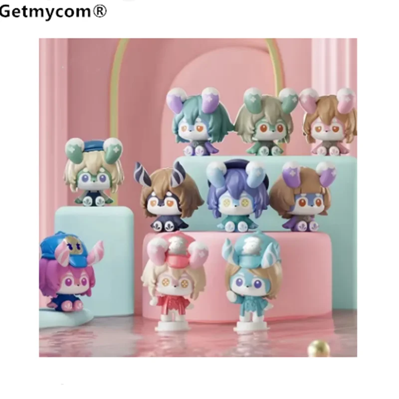 for Mihoyo Genshin Impact Melusine Series Mini Bean Blind Bags Creative Collectible Cute Figure Blind Box Fans Birthday Gift