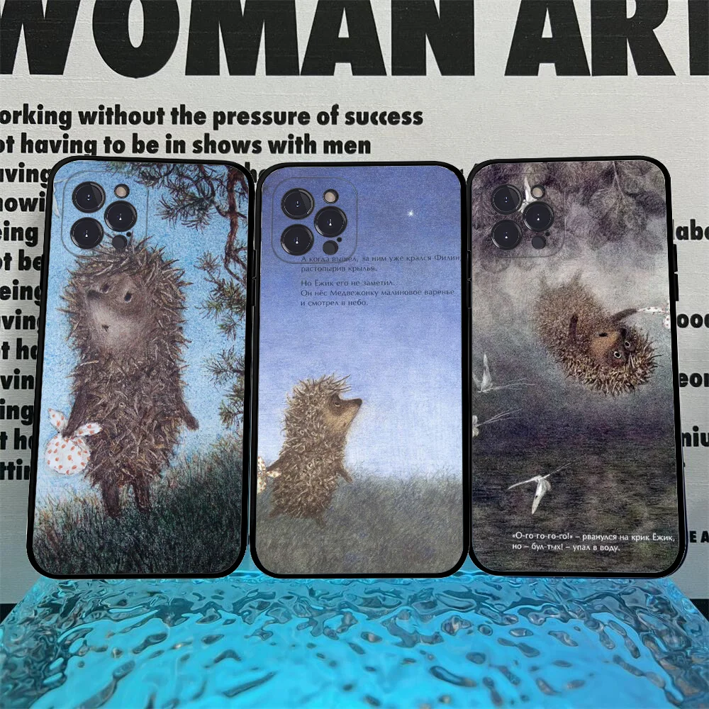 

Bright Hedgehog In The Fog Phone Case Silicone Soft For Iphone 15 14 13 12 11 Pro Mini XS MAX 8 7 6 Plus X XS XR Cover