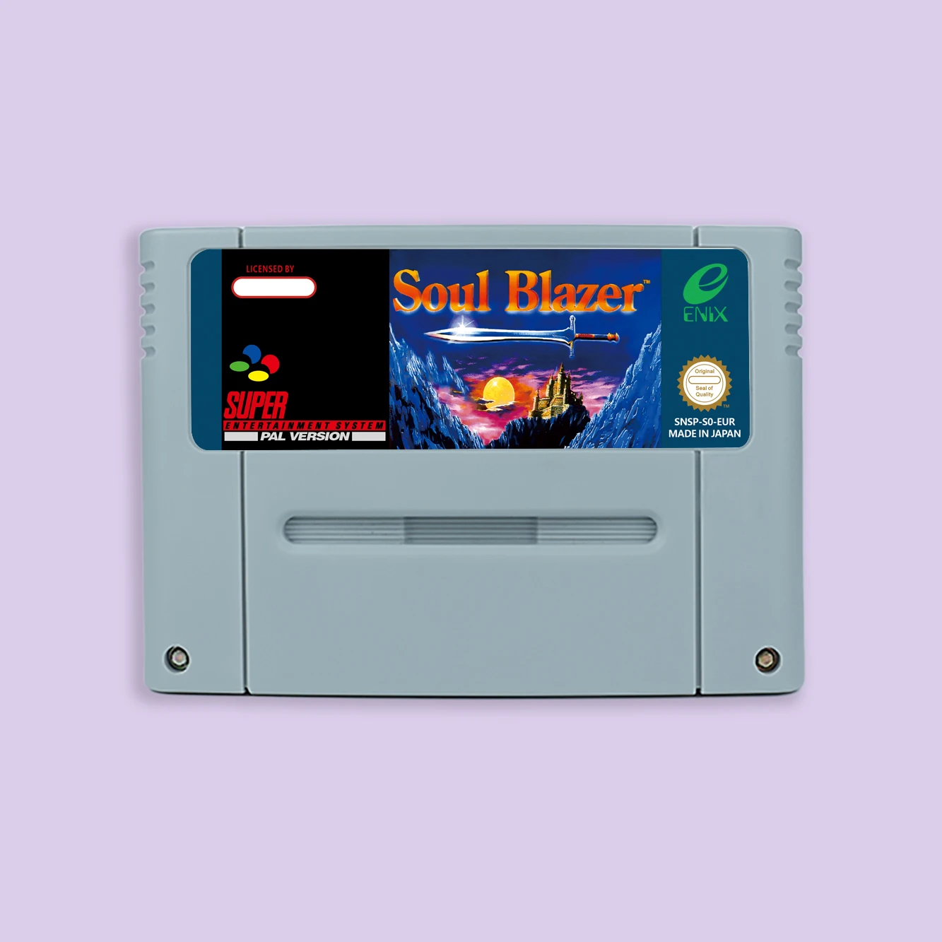 Soul Blazer RPG game for SNES 16 bit Single Game Card with USA NTSC or EUR PAL Video Game Consoles Cartridge