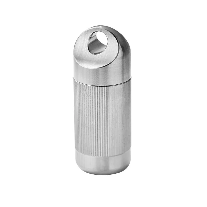 Reise Wasserdichte Pille Box Titan Legierung Versiegelt Kapsel Outdoor Camping Erste hilfe EDC Multifunktions Überleben Werkzeug Halskette Geschenk