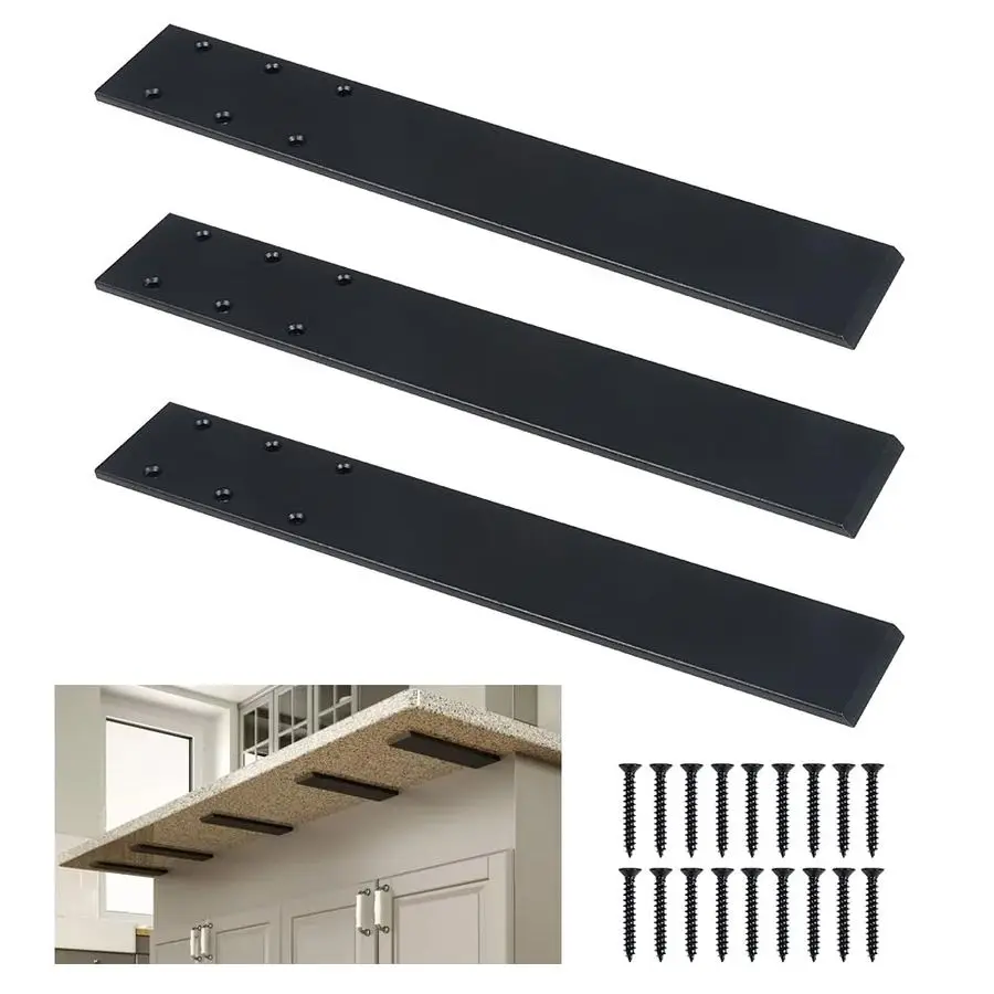 

Countertop Support Brackets,3 Piece 12 Solid Heavy Duty Steel Concealed Kitchen Island Countertop Brackets for Granite,Quartz,Ma