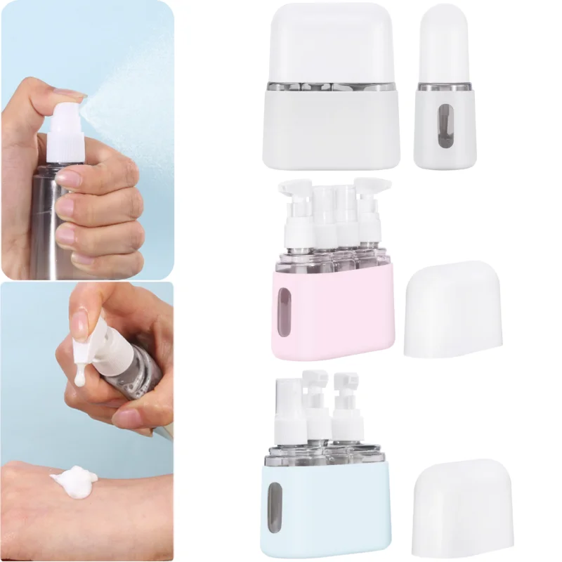 2/3/4 قطعة 50/100 مللي مجموعة زجاجات السفر المحمولة للغسيل والعناية زجاجة فارغة شامبو استحمام جل صابون اليد حاوية مستحضرات التجميل #1