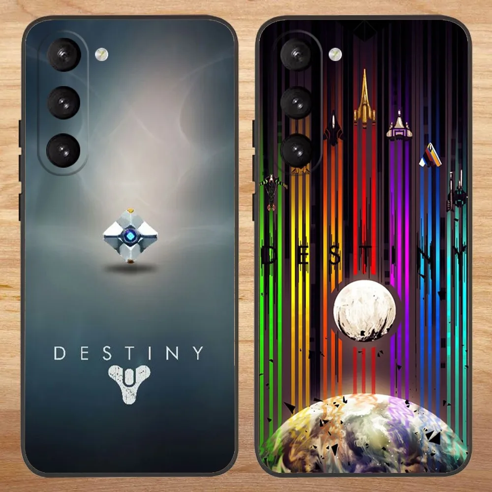 Game D-Destinys Phone Case For Samsung S23,23,22,30,21,10,9,Note20 Ultra,Lite,Ultra,5G,Plus,FE,Black Soft Case