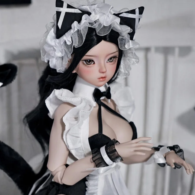 ShugaFairy Joan Bjd Doll1/4Big Chest Comic Style Cat Maid Servant Girl Joint Body Japanese Manga Movable Toy Art Collection Gift