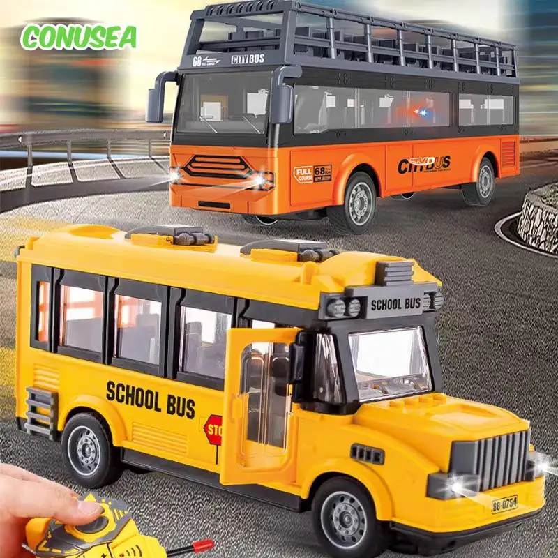 1: 30 Rc Bus Remote Control Car School Bus Ambulance Tuck Tour Bus Model Double Decker Bus Electric Car Boys Toys Birthday Gifts