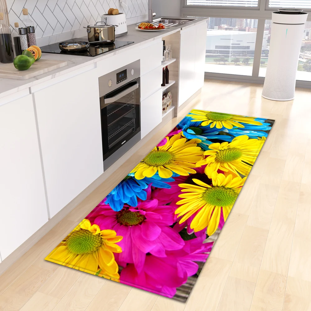 Kitchen Floor Mat Home Living Room Children Bedroom Decoration Long Carpet Hallway Doormat Entrance Door Bath Anti-Slip Foot Rug