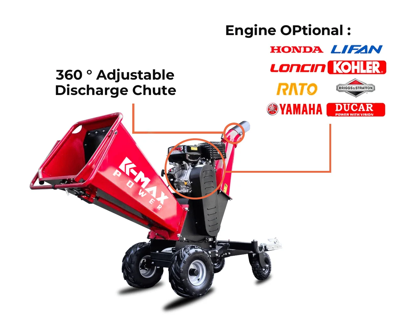 CE Approved 15H P Power 6 Inch Chipping Capacity Wood Chipper Machine