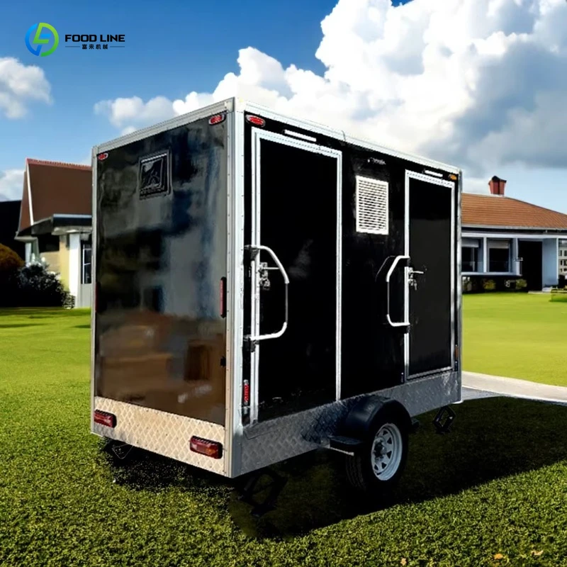 Customizable luxury toilet public trailer bathroom toilet trailer VIP mobile portable toilet trailer