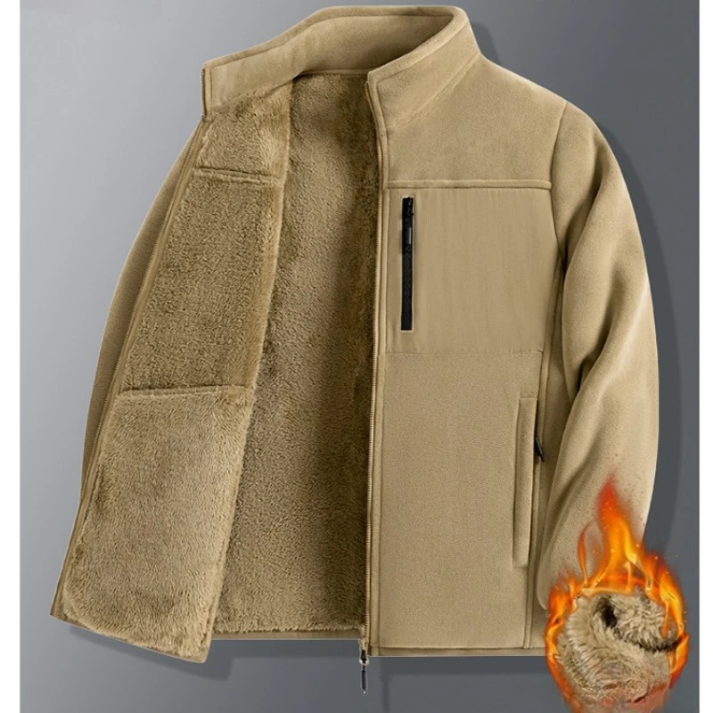 

Men Jacket Outdoor Fleece Autumn Winter Thickened Warm Coat Winter Jacket Men Clothing Tactical Hiking Camping Jacket Men Parkas