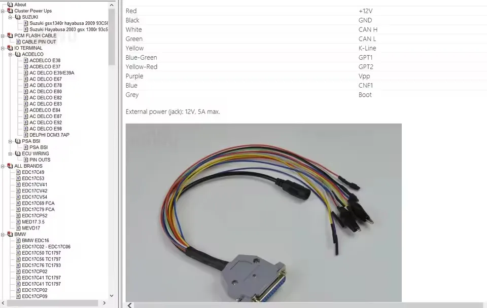مقاعد البدلاء Pin Outs Ecu Software Boot Ecu PinOuts مجموعة البرامج إصلاح الملفات دليل المبتدئين إلى ECU مخطط الأسلاك القابل للتحرير
