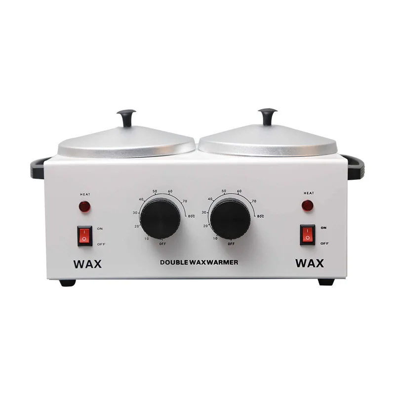 Professional Beauty Salon Equipment Depilatory Wax Melt Warmer Double Pots Wax Heater Hair Removal