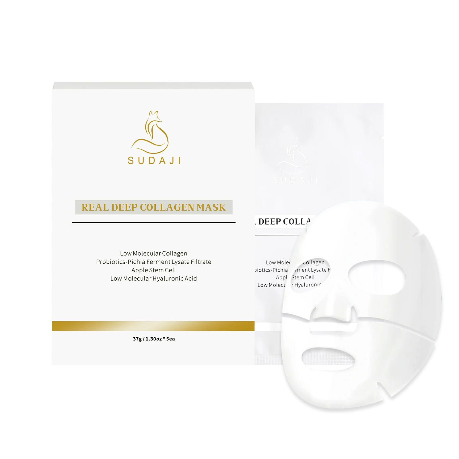 Collagen Face Mask Moisturizing Oil-Control Brightening Skincare Hydrating Shrink Pores Sheet Mask Beauty Skin Care