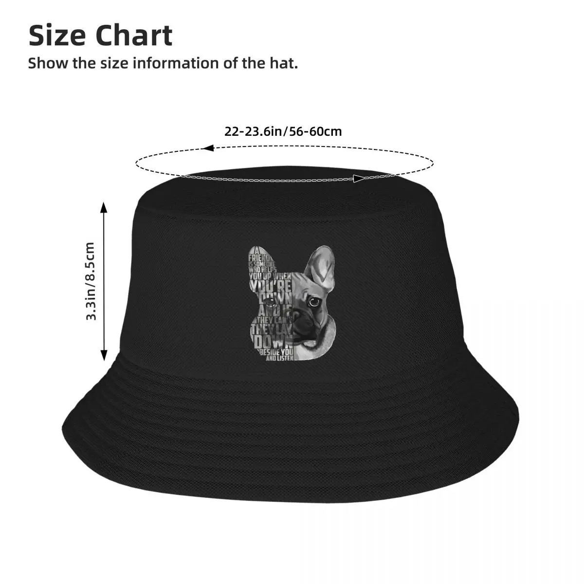 Summer Travel Headwear French Bulldog Head Loyalty Merchandise Bob Hat Style Women Men Sun Hats Bob Fishing Fisherman Hat Sport