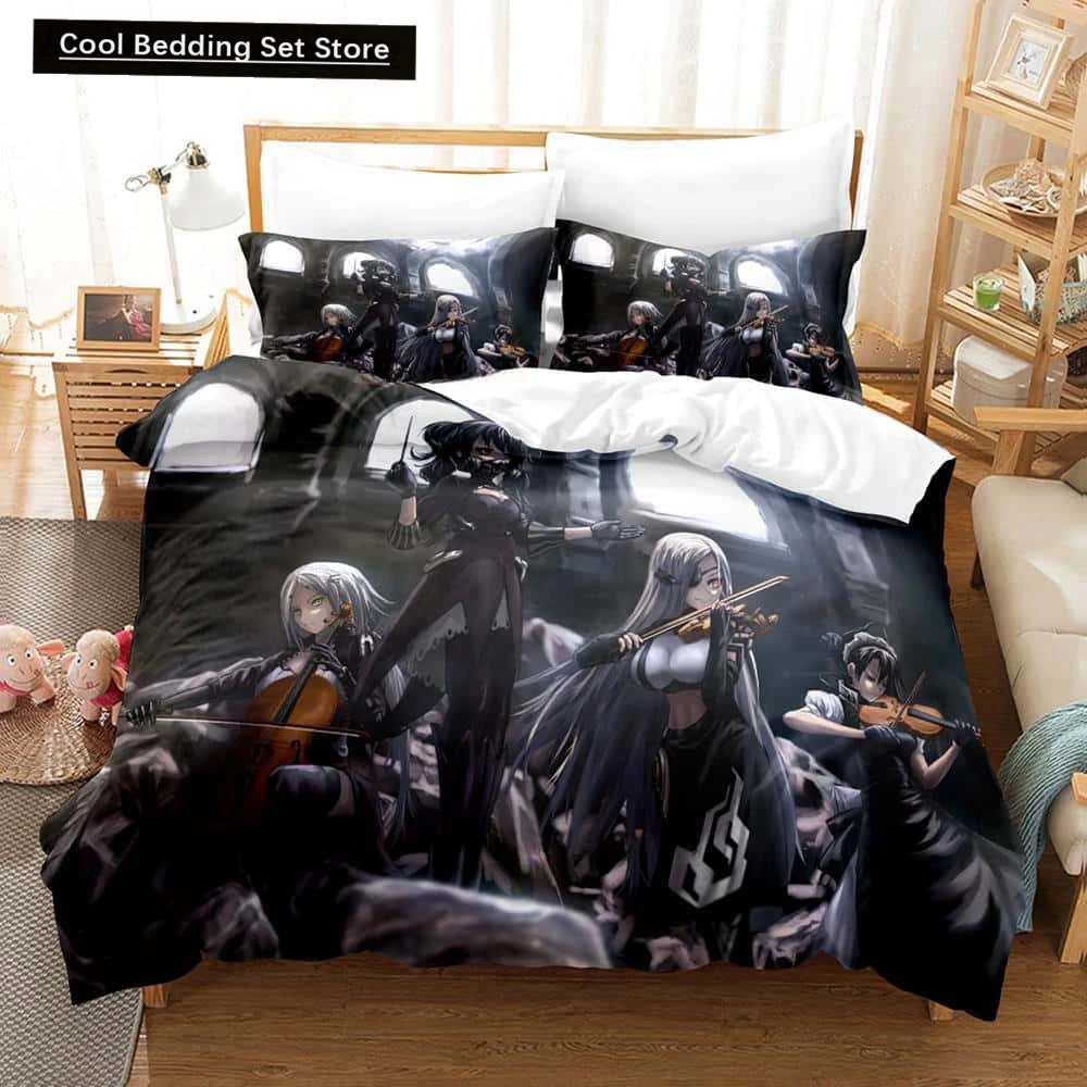 

3D Game Girls' Frontline Bedding Set Single Twin Full Queen King Size Bed Set Adult Kid Bedroom Duvet cover Sets Home Textiles