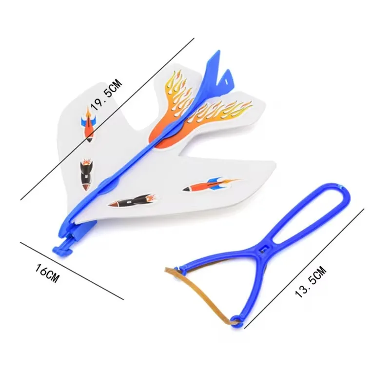 Toy Airplane Hand Pulling Glider Kids Throwing Circling Plane Kids Launcher Glider Catapult Aircraft Outdoor Parent-Child Game