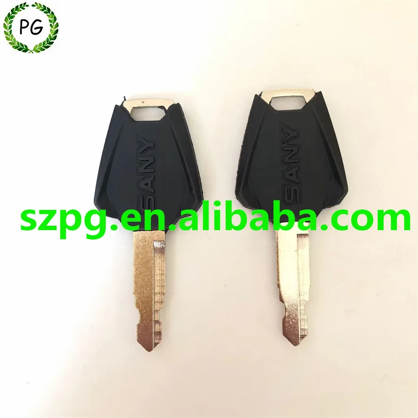 

2PCS Sany Ignition Key Original Copper For SY65 SY75 SY135 SY215 Excavator Heavy Equipment