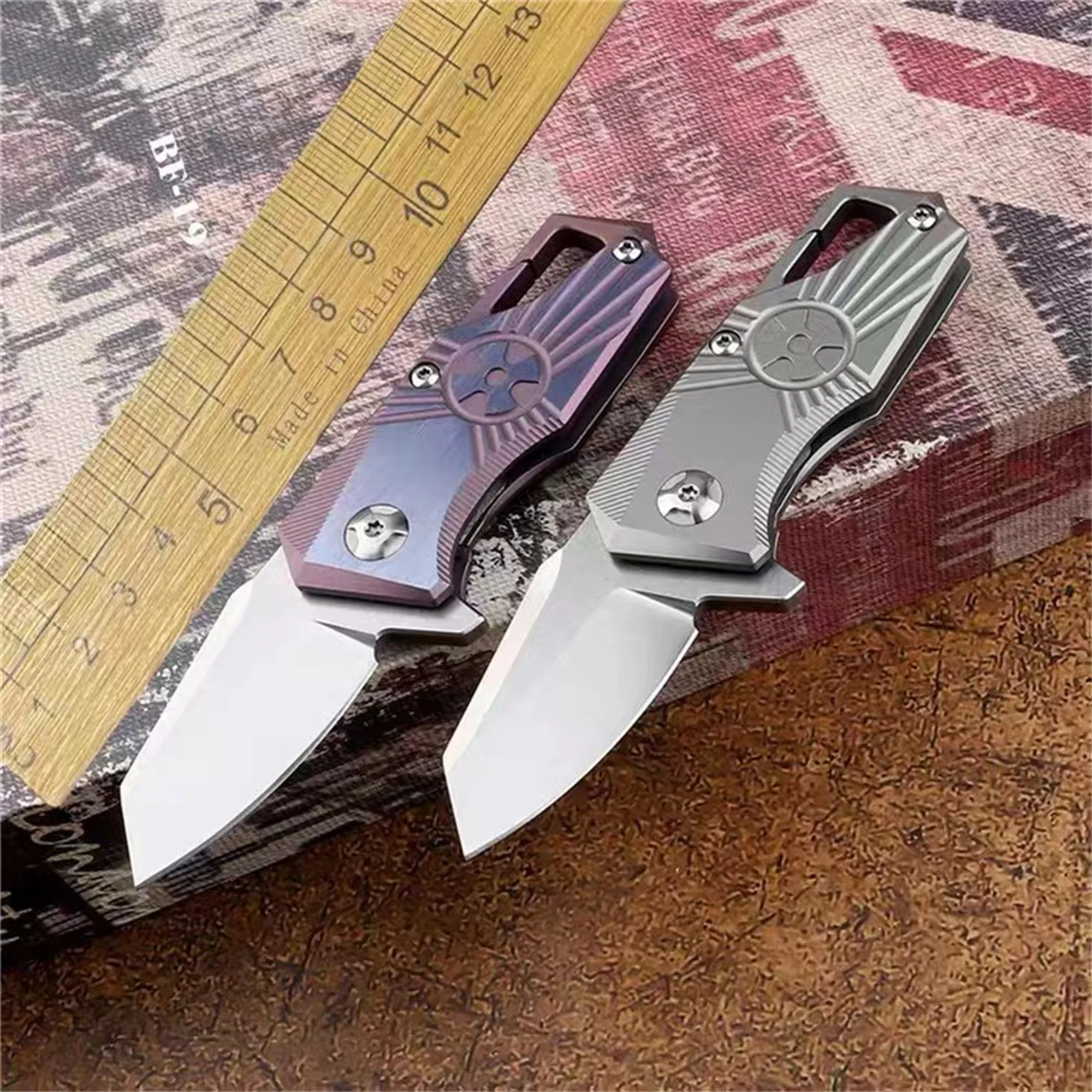 Titanium alloy Mini knife M390  Pocket   Knife EDC Outdoor Multi-function Tool