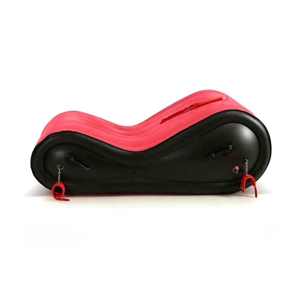 Cama inflable personalizada de PVC azul y rojo de simplicidad moderna, cama inflable de aire sexual